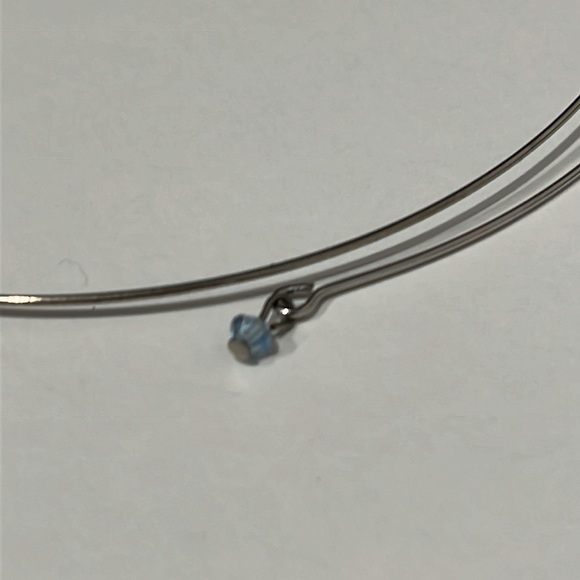 Turquoise Pendant Silver Choker Necklace - Picture 4 of 4